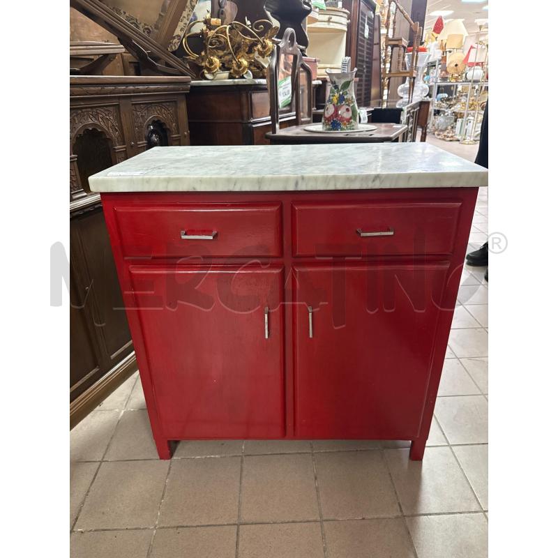 MOBILE CUCINA ROSSO P/MARMO | Mercatino dell'Usato Roma montemario 1