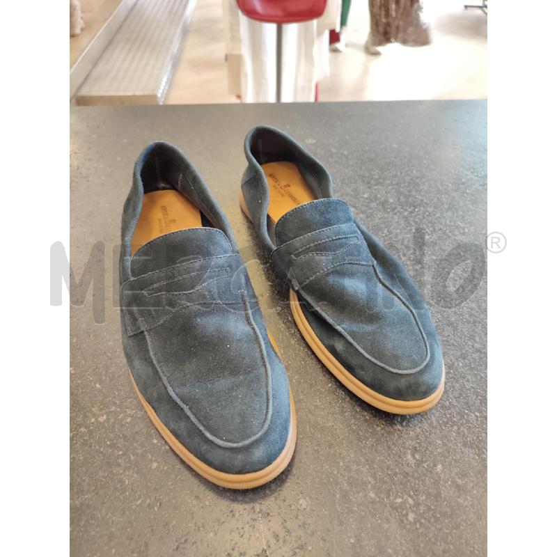MOCASSINI PELLE UOMO BLU ANTICA CUOIERIA | Mercatino dell'Usato Roma montemario 1