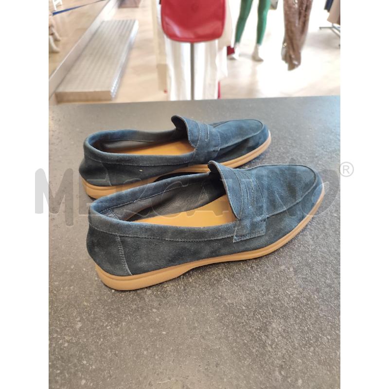 MOCASSINI PELLE UOMO BLU ANTICA CUOIERIA | Mercatino dell'Usato Roma montemario 2