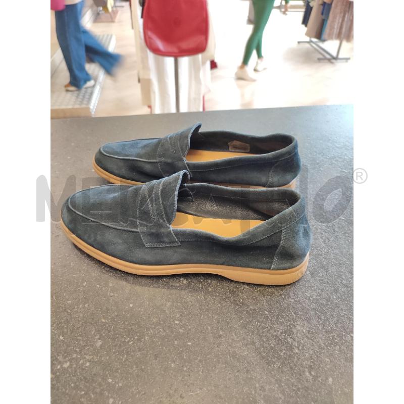 MOCASSINI PELLE UOMO BLU ANTICA CUOIERIA | Mercatino dell'Usato Roma montemario 4