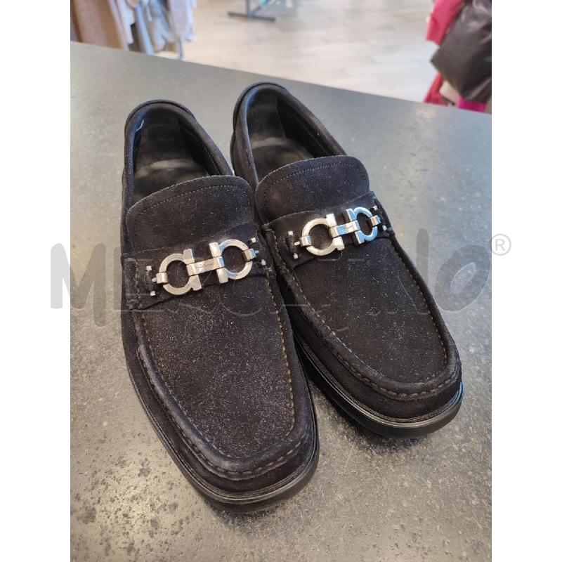 MOCASSINI UOMO NERI FERRAGAMO SCAMOSCIATI | Mercatino dell'Usato Roma montemario 1