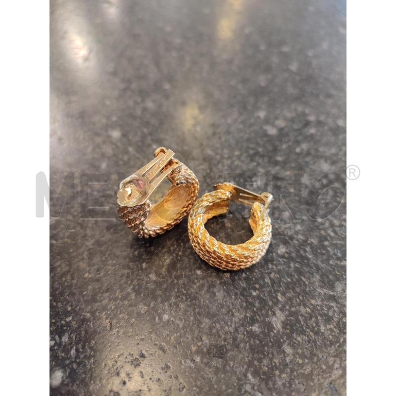 ORECCHINI DORATI DIOR CERCHIO CLIP | Mercatino dell'Usato Roma montemario 2