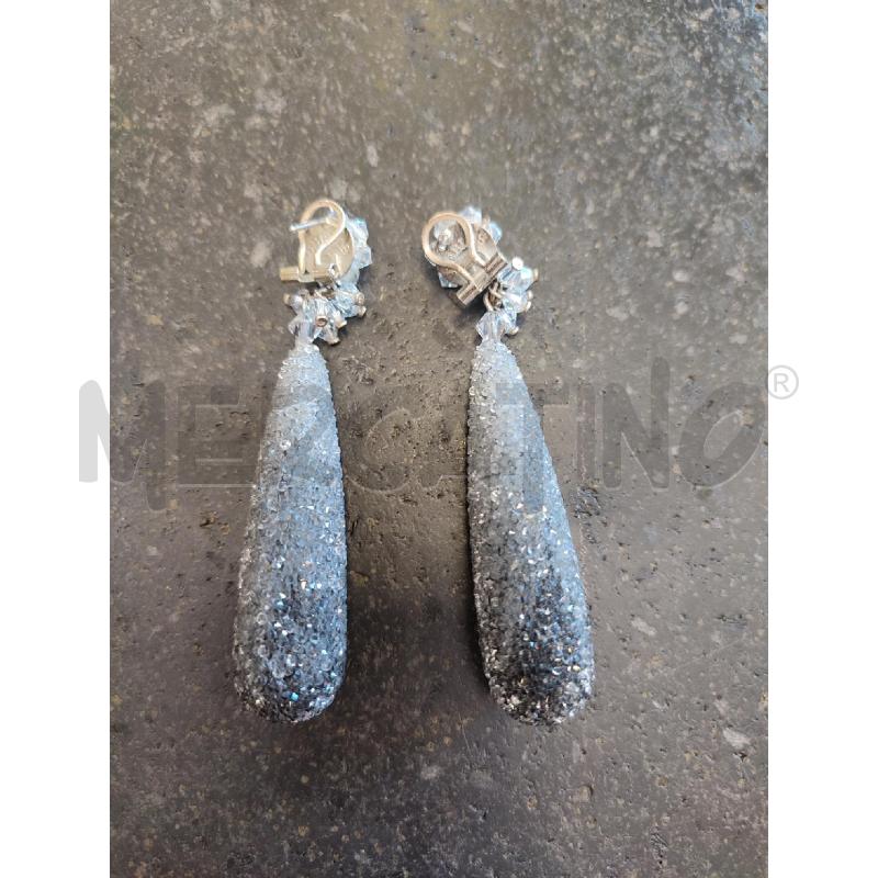 ORECCHINI DUBLOS FRAMMENTI STRASS GRIGIO | Mercatino dell'Usato Roma montemario 2