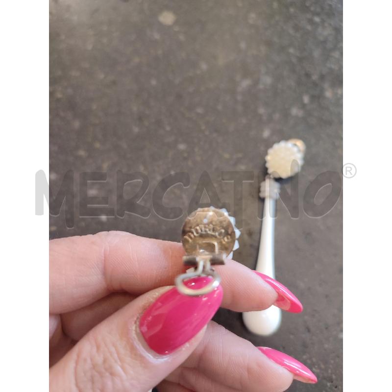 ORECCHINI GOCCE BIANCHE DUBLOS | Mercatino dell'Usato Roma montemario 2