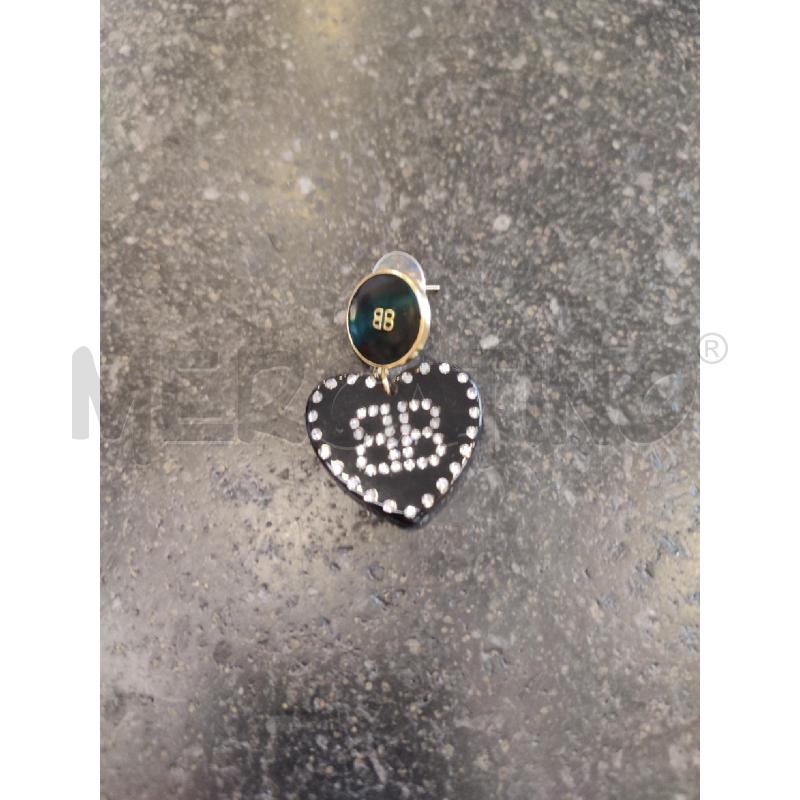 ORECCHINO NERO BALENCIAGA CUORE | Mercatino dell'Usato Roma montemario 1