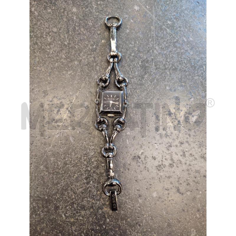 OROLOGIO DA POLSO NERO GUCCI BRACCIALE STAFFE METALLO  | Mercatino dell'Usato Roma montemario 1