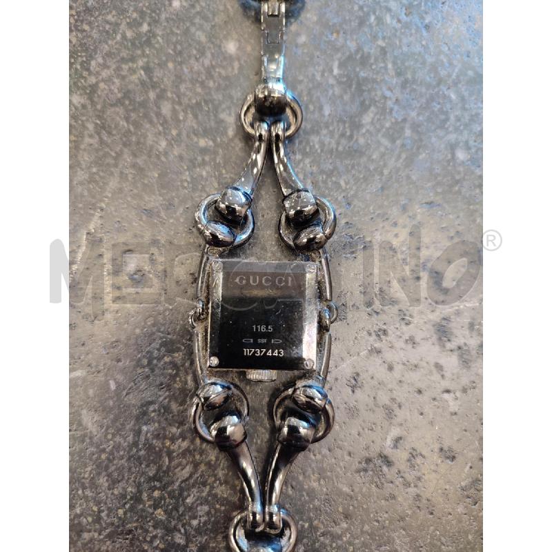 OROLOGIO DA POLSO NERO GUCCI BRACCIALE STAFFE METALLO  | Mercatino dell'Usato Roma montemario 4