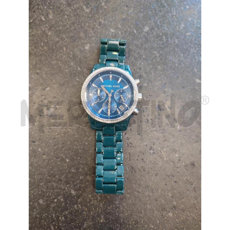 OROLOGIO DA POLSO VERDE PETROLIO MICHAEL KORS | Mercatino dell'Usato Roma montemario 1