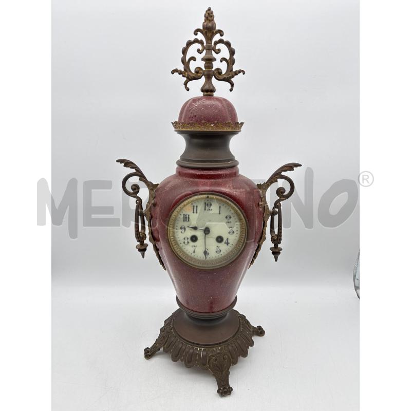 OROLOGIO NEO BAROCCO MET SMALT ROSSO | Mercatino dell'Usato Roma montemario 1