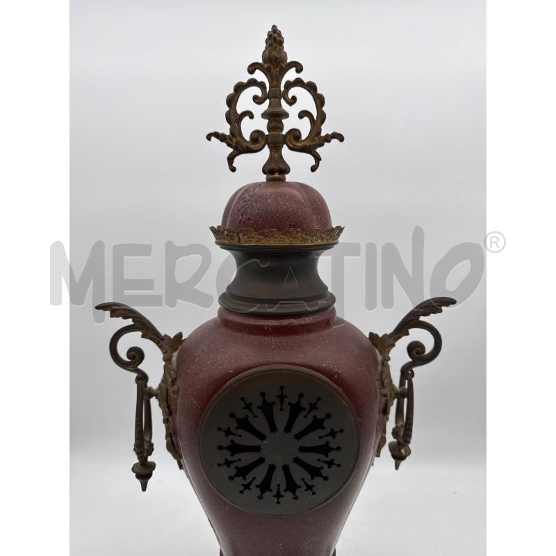 OROLOGIO NEO BAROCCO MET SMALT ROSSO | Mercatino dell'Usato Roma montemario 3