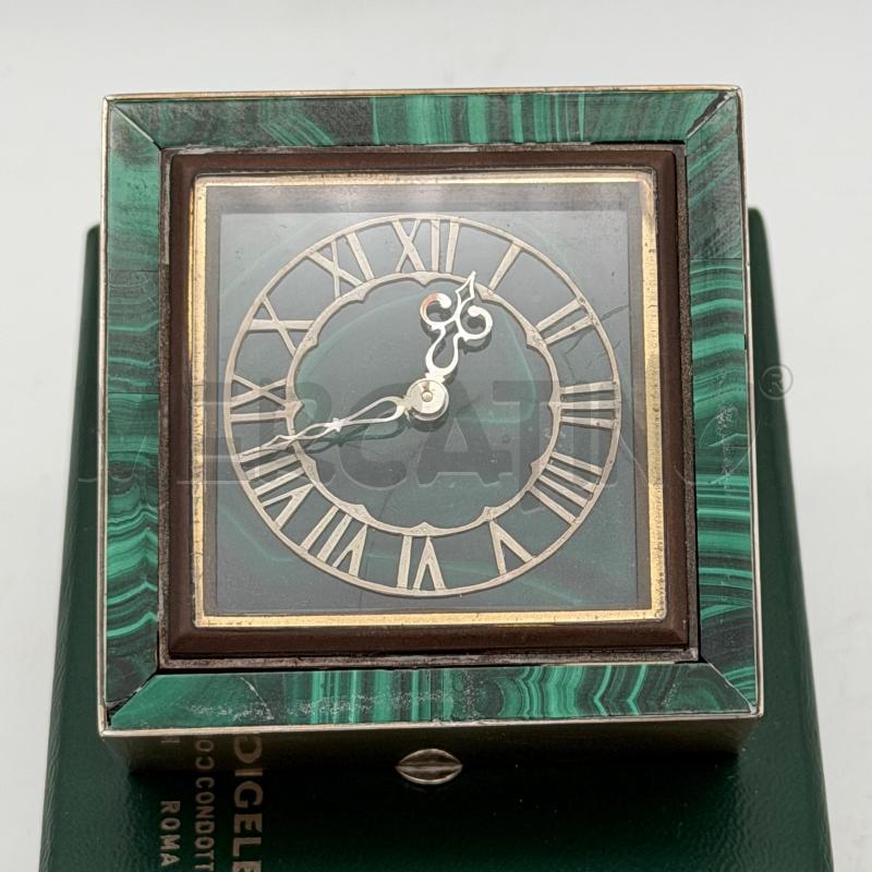 OROLOGIO TAVOLO MALACHITE SQUADRATO | Mercatino dell'Usato Roma montemario 2