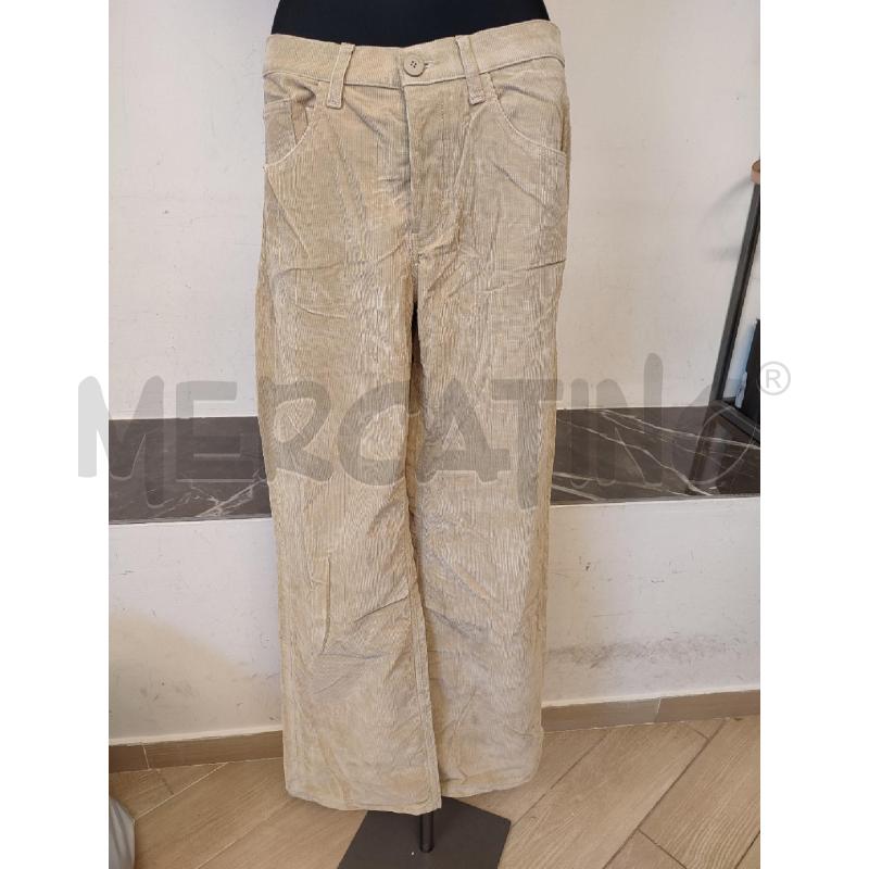 PANTALONE DONNA BEIGE DONDUP VELLUTO | Mercatino dell'Usato Roma montemario 1