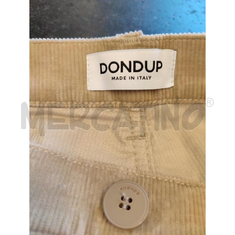 PANTALONE DONNA BEIGE DONDUP VELLUTO | Mercatino dell'Usato Roma montemario 2