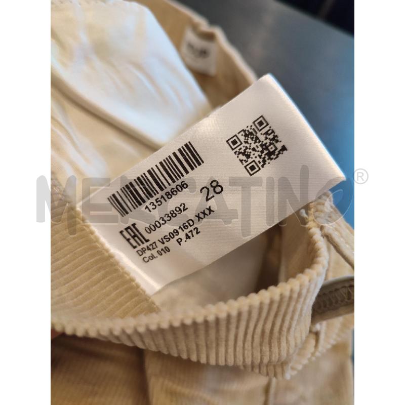 PANTALONE DONNA BEIGE DONDUP VELLUTO | Mercatino dell'Usato Roma montemario 3