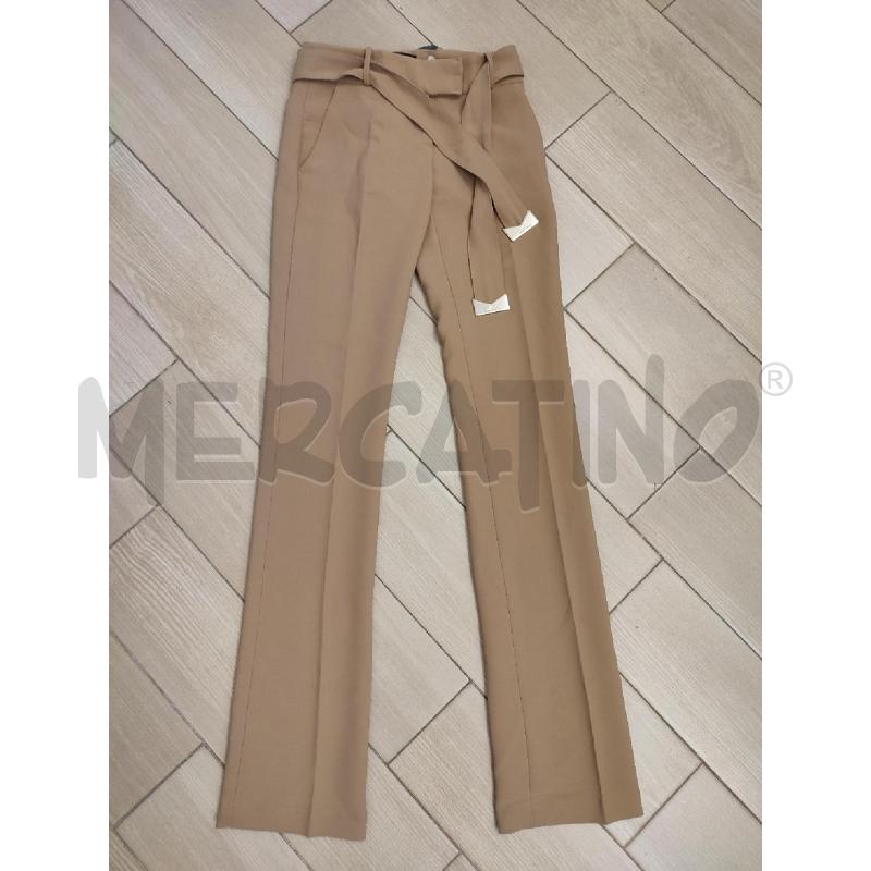 PANTALONE DONNA BEIGE ELISABETTA FRANCHI CINTURA | Mercatino dell'Usato Roma montemario 1