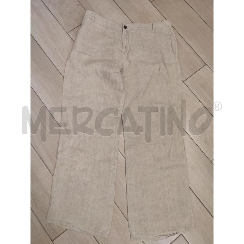 PANTALONE DONNA BEIGE MAXMARA LINO  | Mercatino dell'Usato Roma montemario 1