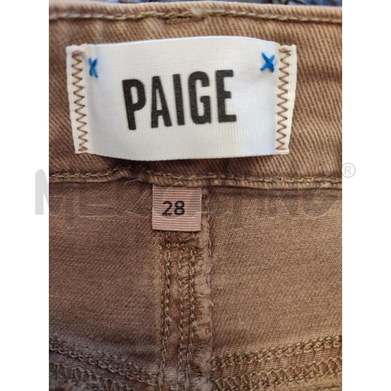 PANTALONE DONNA BEIGE PAIGE | Mercatino dell'Usato Roma montemario 2