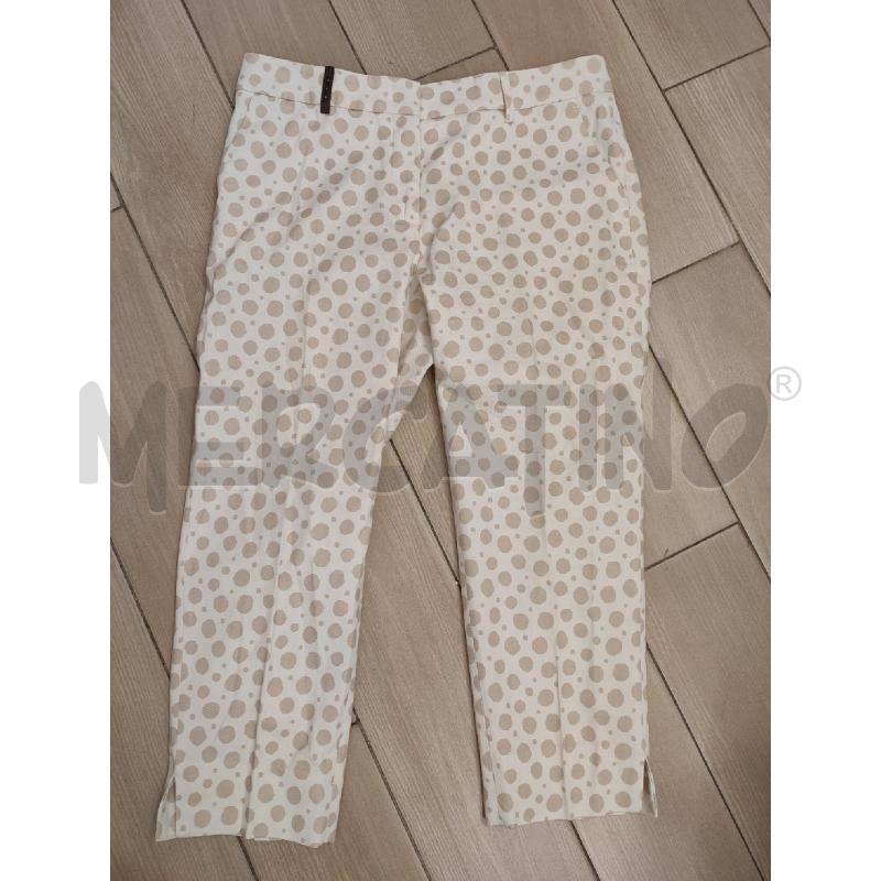 PANTALONE DONNA BEIGE PESERICO POIS  | Mercatino dell'Usato Roma montemario 1