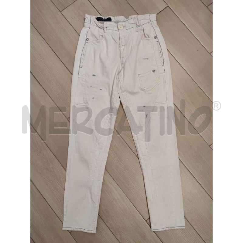 PANTALONE DONNA BEIGE STRAPPI HIGH | Mercatino dell'Usato Roma montemario 1