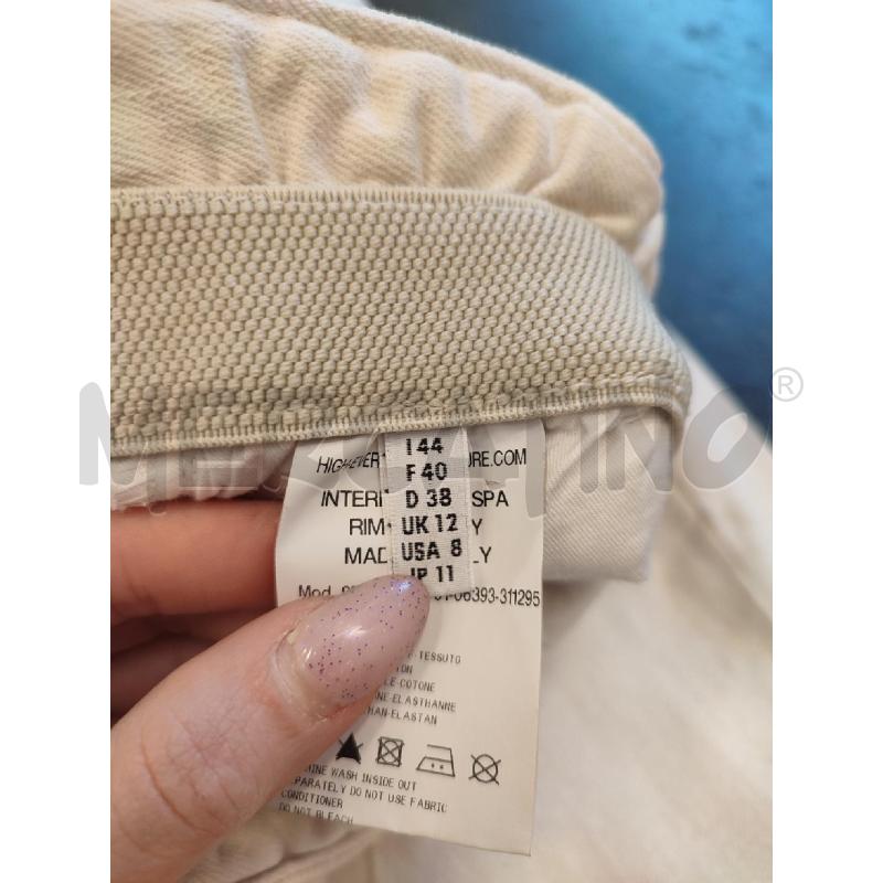 PANTALONE DONNA BEIGE STRAPPI HIGH | Mercatino dell'Usato Roma montemario 3