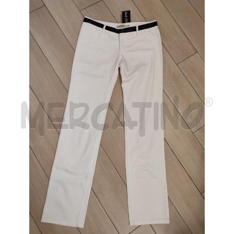 PANTALONE DONNA BIANCO BALENCIAGA FASCIA NERA | Mercatino dell'Usato Roma montemario 1
