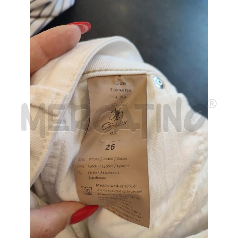 PANTALONE DONNA BIANCO CIGALAS BARREL | Mercatino dell'Usato Roma montemario 3