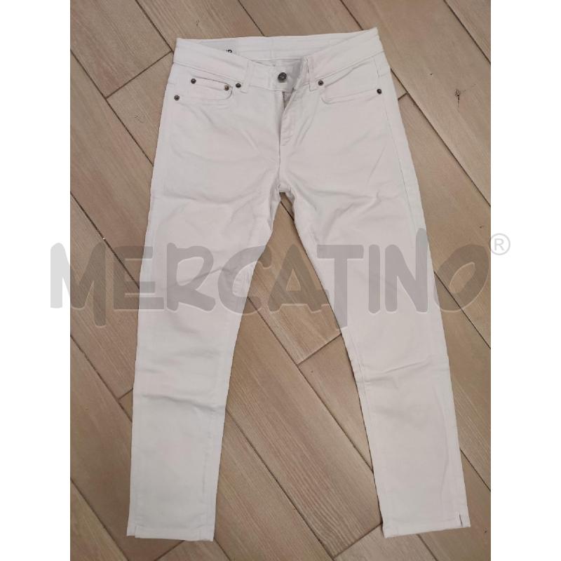 PANTALONE DONNA BIANCO DONDUP ROSE | Mercatino dell'Usato Roma montemario 1