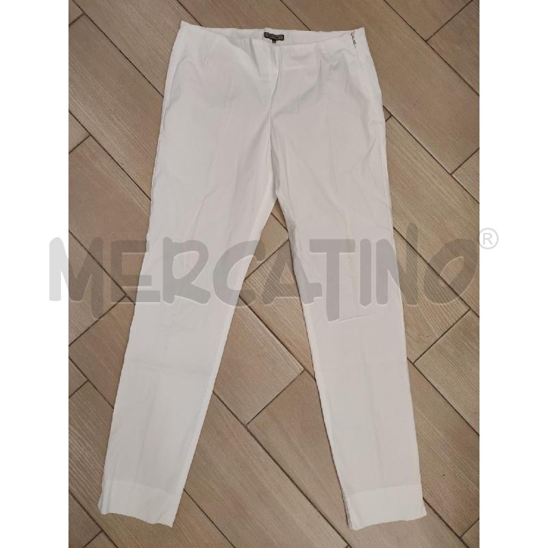 PANTALONE DONNA BIANCO MALIPARMI | Mercatino dell'Usato Roma montemario 1