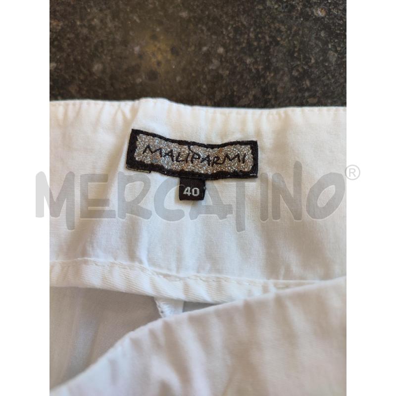PANTALONE DONNA BIANCO MALIPARMI | Mercatino dell'Usato Roma montemario 2