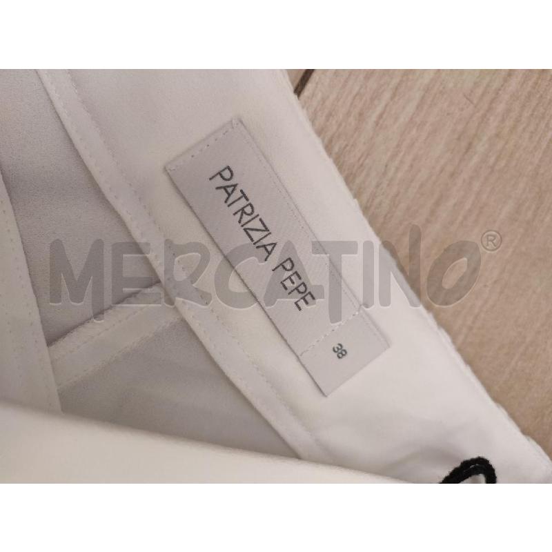 PANTALONE DONNA BIANCO PATRIZIA PEPE | Mercatino dell'Usato Roma montemario 2