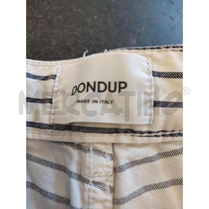 PANTALONE DONNA BIANCO RIGHE DONDUP | Mercatino dell'Usato Roma montemario 2