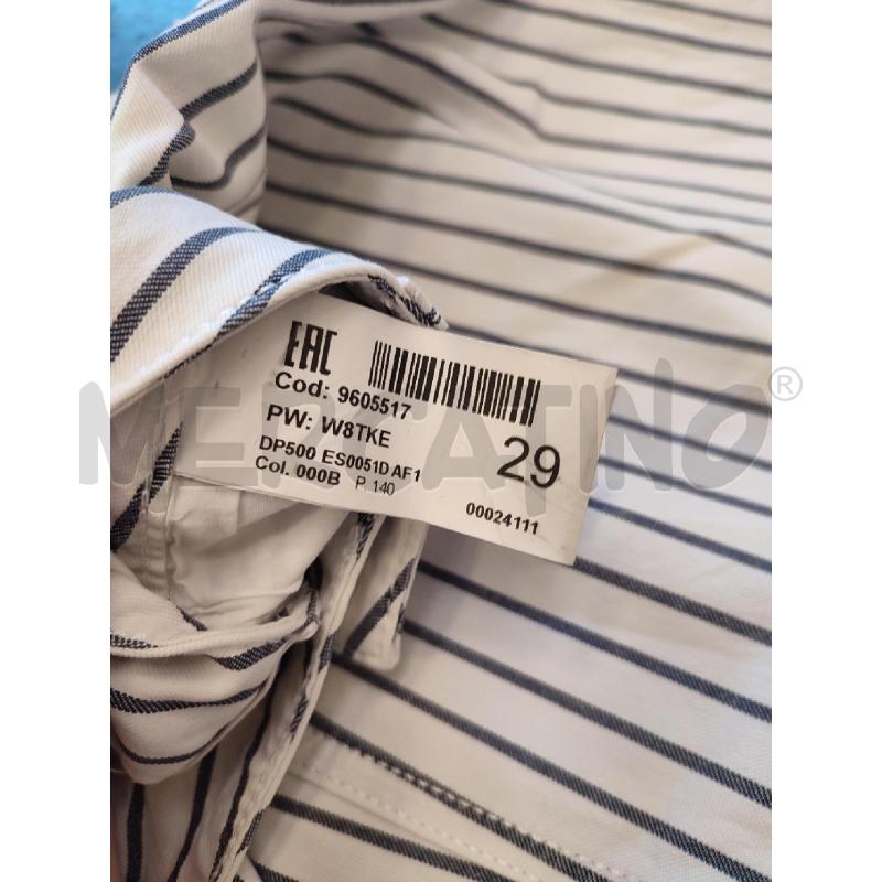 PANTALONE DONNA BIANCO RIGHE DONDUP | Mercatino dell'Usato Roma montemario 3