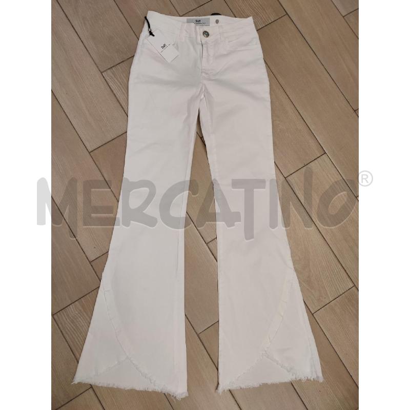 PANTALONE DONNA BIANCO SHAFT | Mercatino dell'Usato Roma montemario 1
