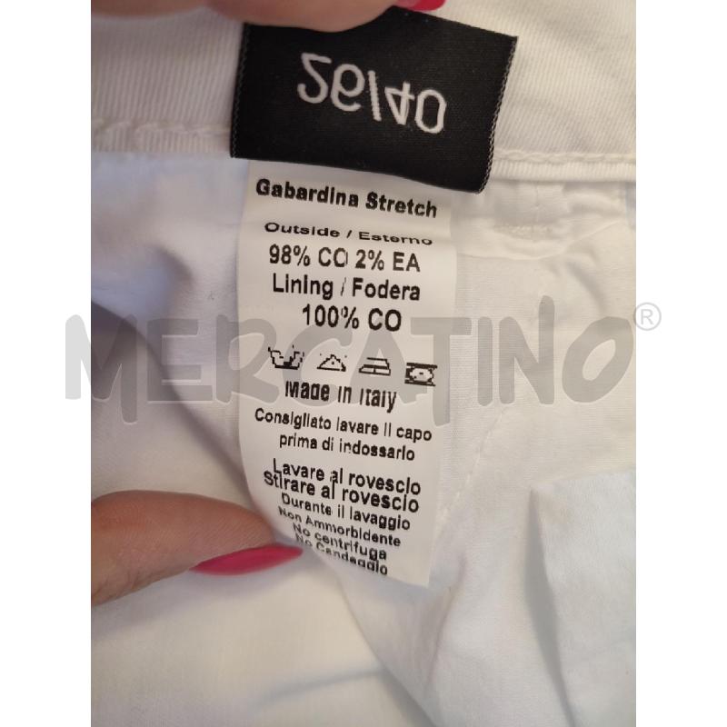 PANTALONE DONNA BIANCO SHAFT | Mercatino dell'Usato Roma montemario 4