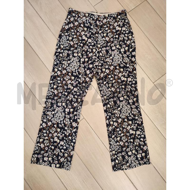 PANTALONE DONNA BLU FIORI MAX MARA | Mercatino dell'Usato Roma montemario 1