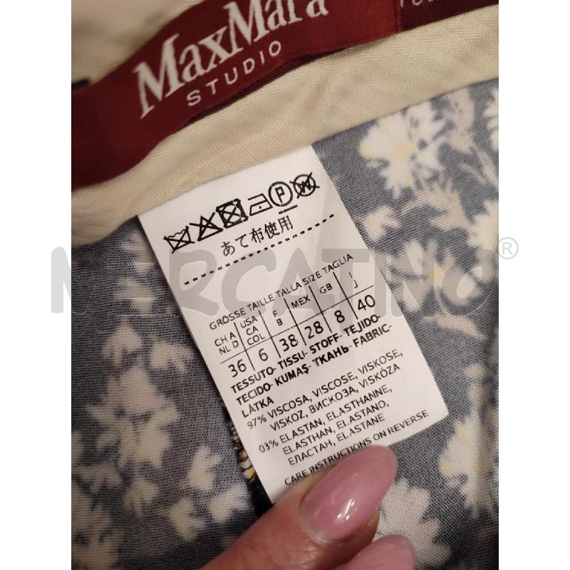 PANTALONE DONNA BLU FIORI MAX MARA | Mercatino dell'Usato Roma montemario 2