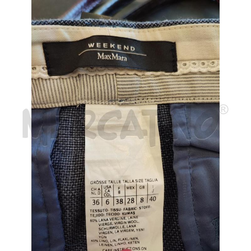 PANTALONE DONNA BLU MAXMARA LINO LANA | Mercatino dell'Usato Roma montemario 2