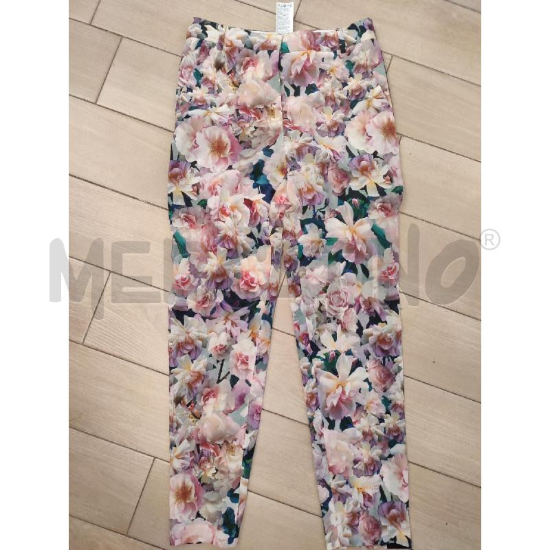 PANTALONE DONNA FIORI SPORTMAX SETA  | Mercatino dell'Usato Roma montemario 1