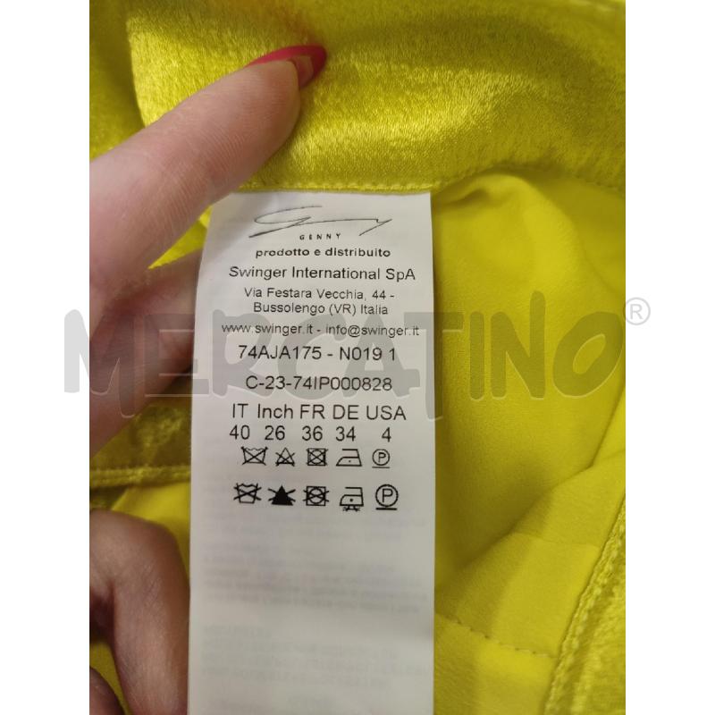 PANTALONE DONNA GIALLO FLUO GENNY | Mercatino dell'Usato Roma montemario 3