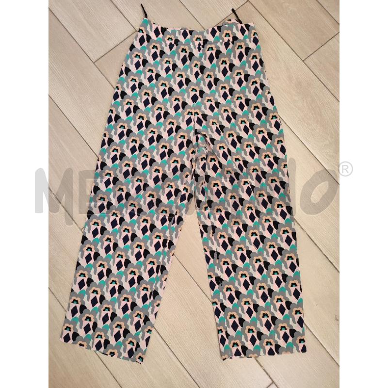 PANTALONE DONNA GRIGIO PRADA SETA FIORI | Mercatino dell'Usato Roma montemario 1