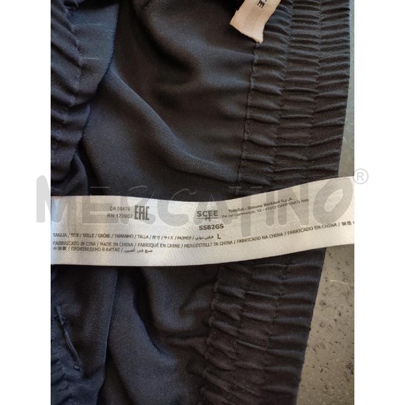 PANTALONE DONNA NERO SCEE LATI PIZZO | Mercatino dell'Usato Roma montemario 3