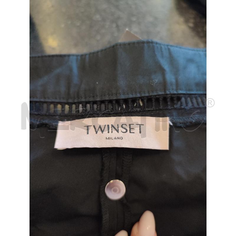 PANTALONE DONNA NERO TRAFORATO TWINSET | Mercatino dell'Usato Roma montemario 2