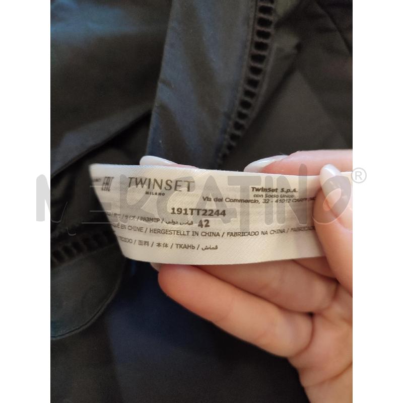PANTALONE DONNA NERO TRAFORATO TWINSET | Mercatino dell'Usato Roma montemario 3