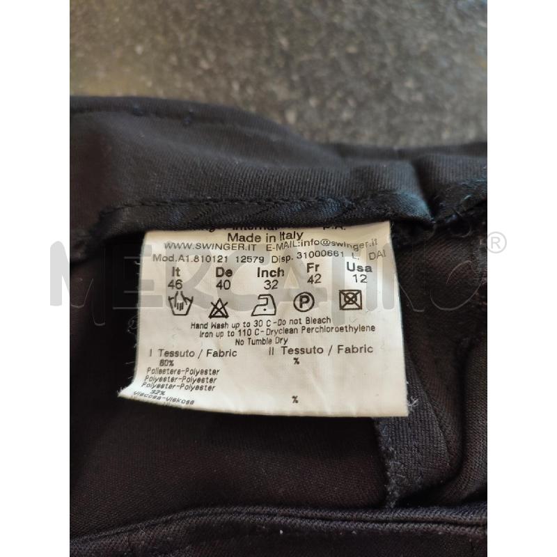 PANTALONE DONNA NERO UNGARO CATENA | Mercatino dell'Usato Roma montemario 3