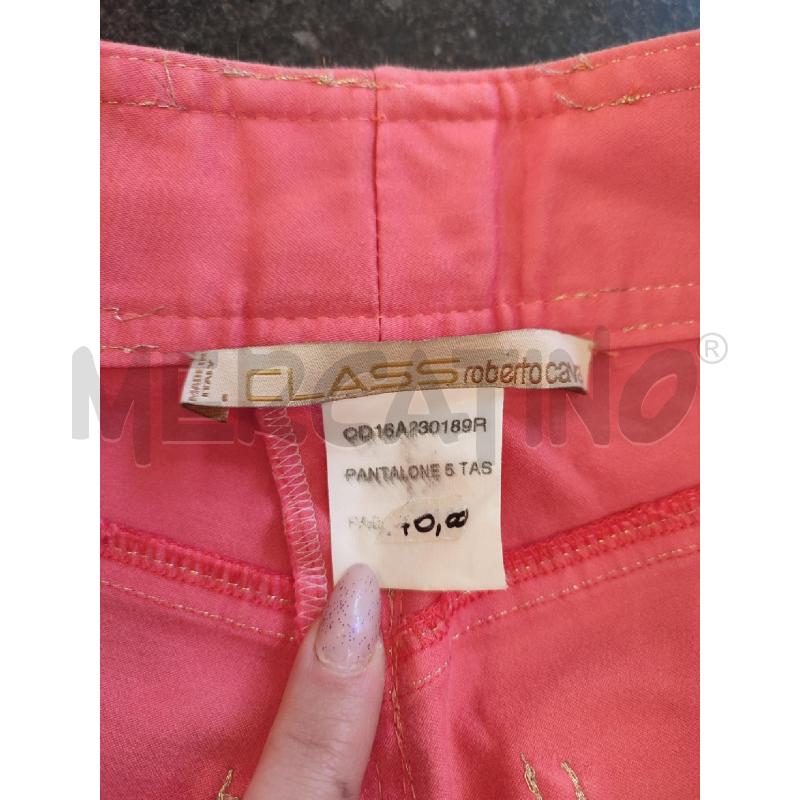 PANTALONE DONNA ROSA CLASS CAVALLI RICAMI TASCHE | Mercatino dell'Usato Roma montemario 2