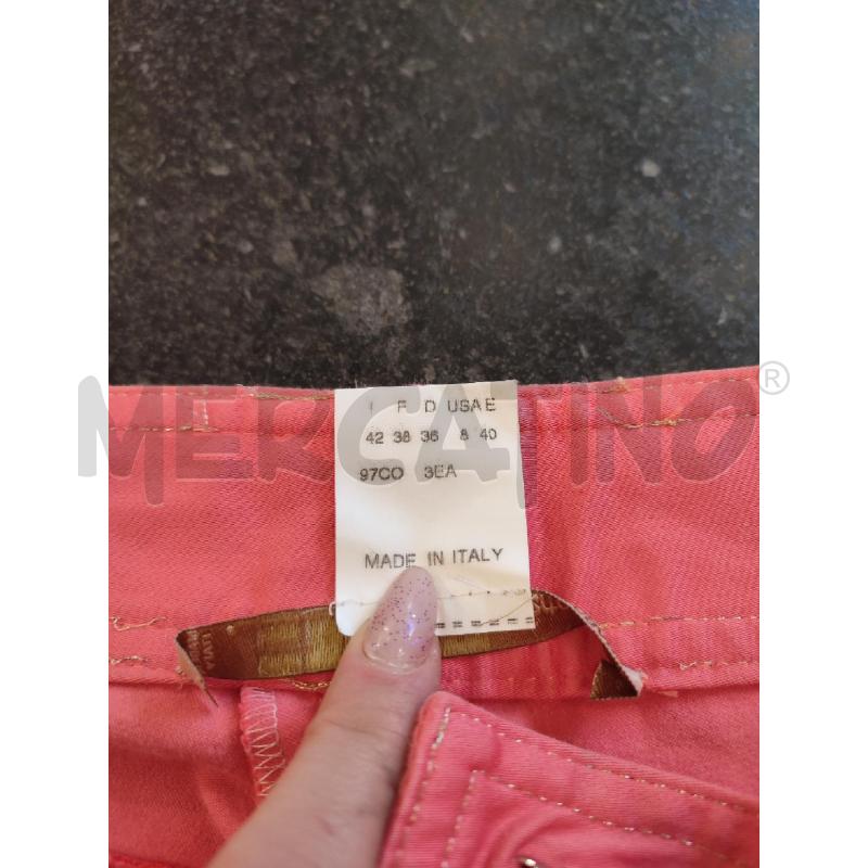 PANTALONE DONNA ROSA CLASS CAVALLI RICAMI TASCHE | Mercatino dell'Usato Roma montemario 3
