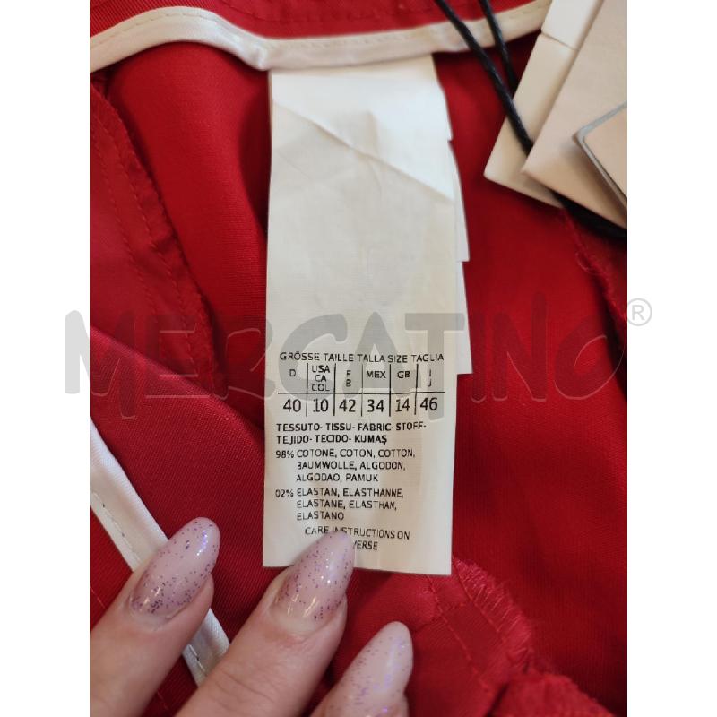 PANTALONE DONNA ROSSO MARELLA | Mercatino dell'Usato Roma montemario 3