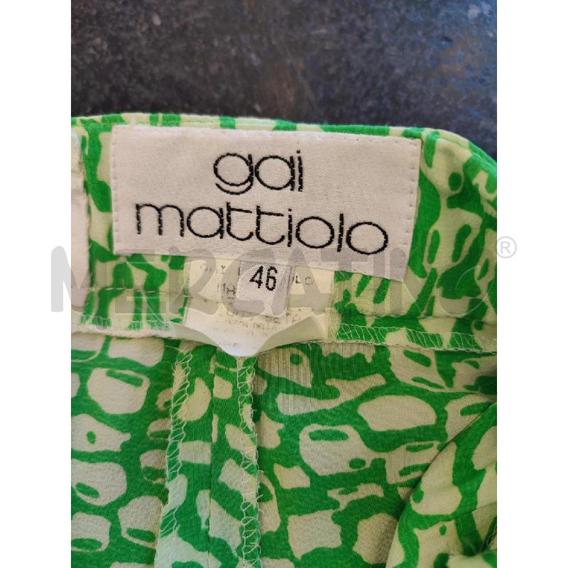 PANTALONE DONNA VERDE GAI MATTIOLO SETA | Mercatino dell'Usato Roma montemario 2
