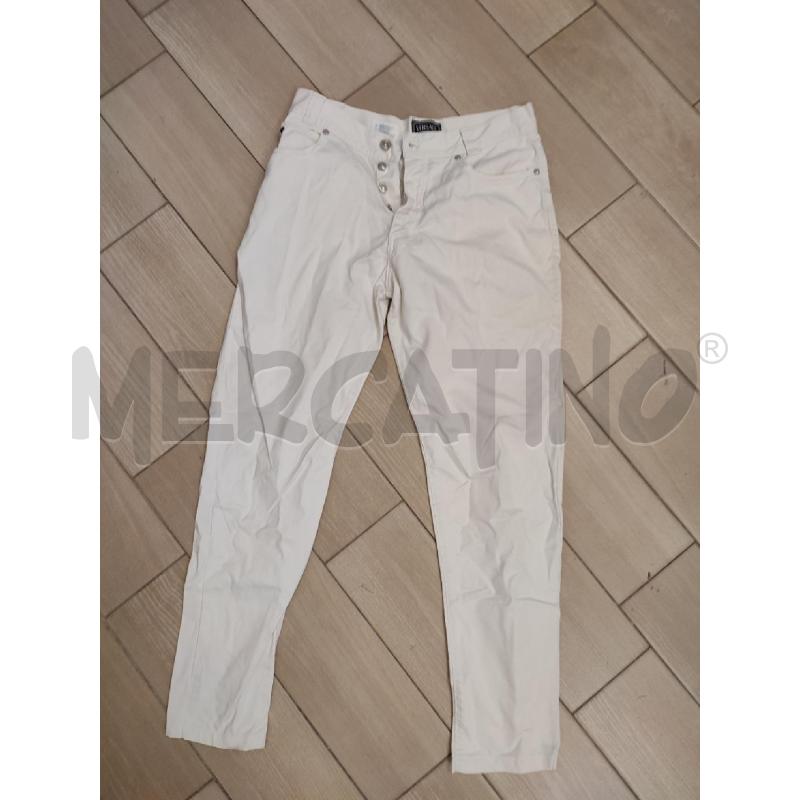 PANTALONE DONNA VERSACE BIANCO  | Mercatino dell'Usato Roma montemario 1