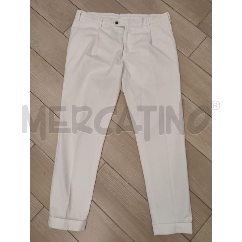 PANTALONE UOMO BIANCO LARDINI | Mercatino dell'Usato Roma montemario 1